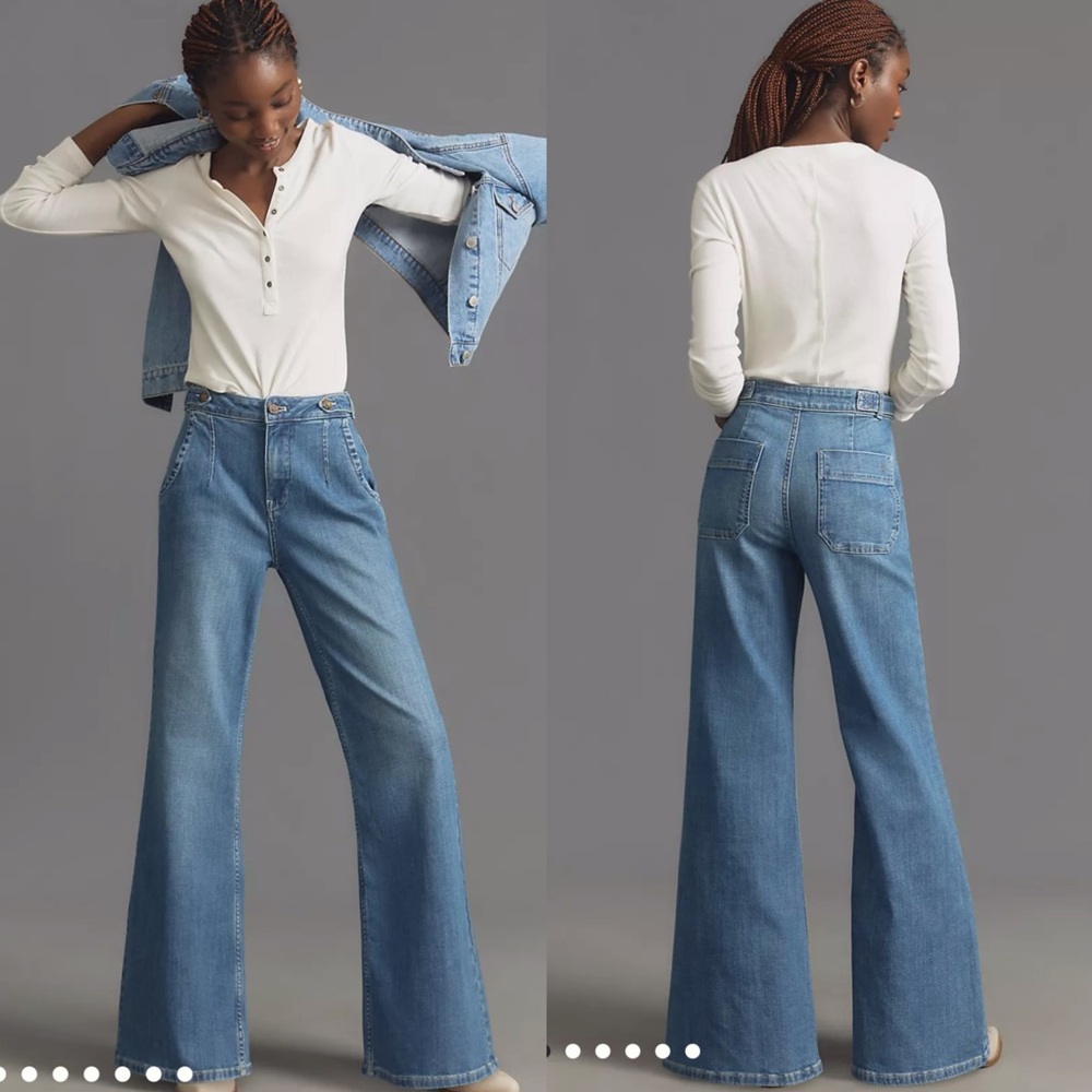 Pilcro Tower Flare Mid-Rise Jeans